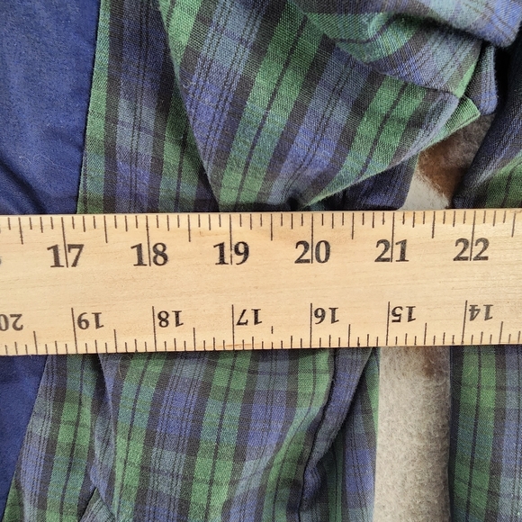 VTG ProQuip Jacket Mens Medium Blue Green Plaid Waterproof Hidden Zipper Tartan - Picture 3 of 16